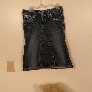 Grace in LA Jean skirt